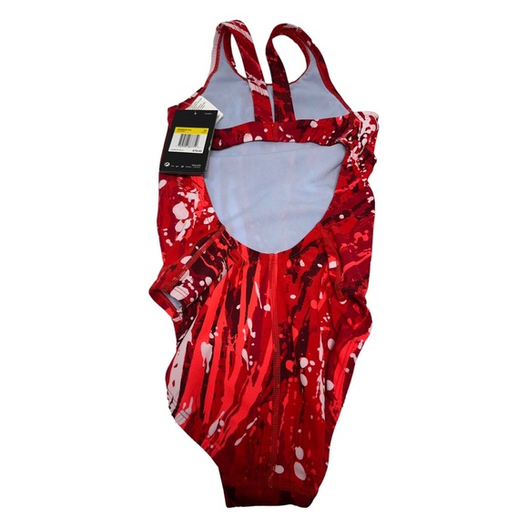 Nike Swim Splash Modern Cut Out One Piece, TEAM RED WOMANS size 26‎ NEW TAGS 2 - Picture 4 of 5